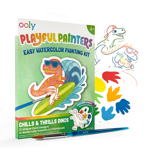 Playful Painters Easy Watercolor Painting Kit - Chills & Thrills Dinos