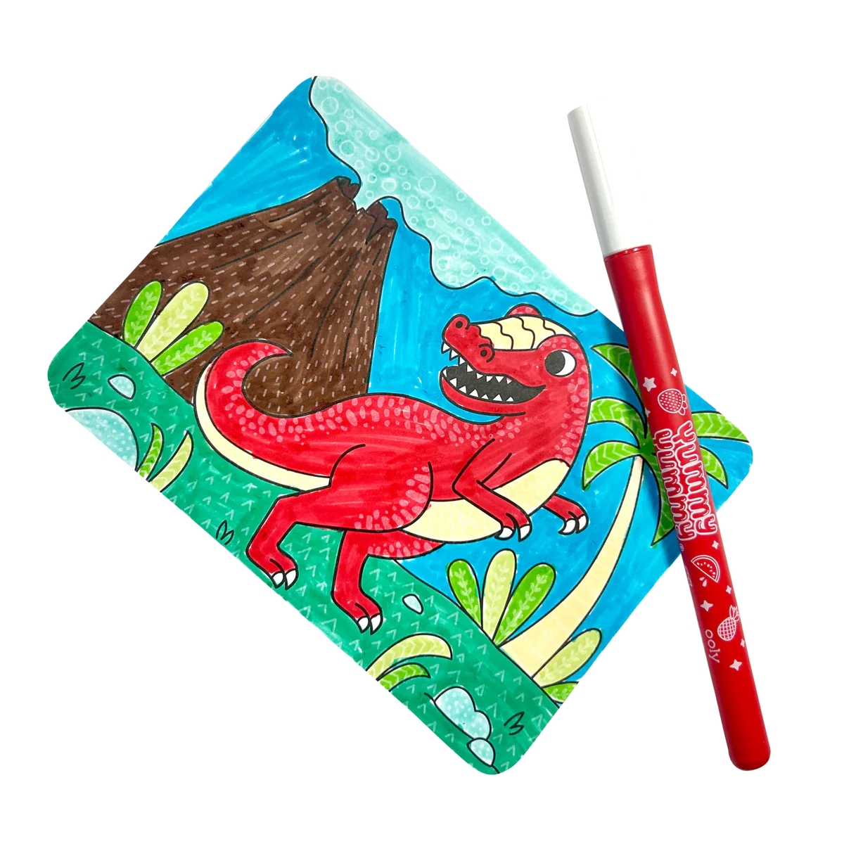 Undercover Art Hidden Pattern Coloring Activity Art Cards - Dino Tales - Ooly