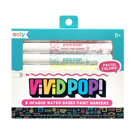 Vivid Pop! Water Based Paint Markers - Pastel - Set of 8 - Ooly