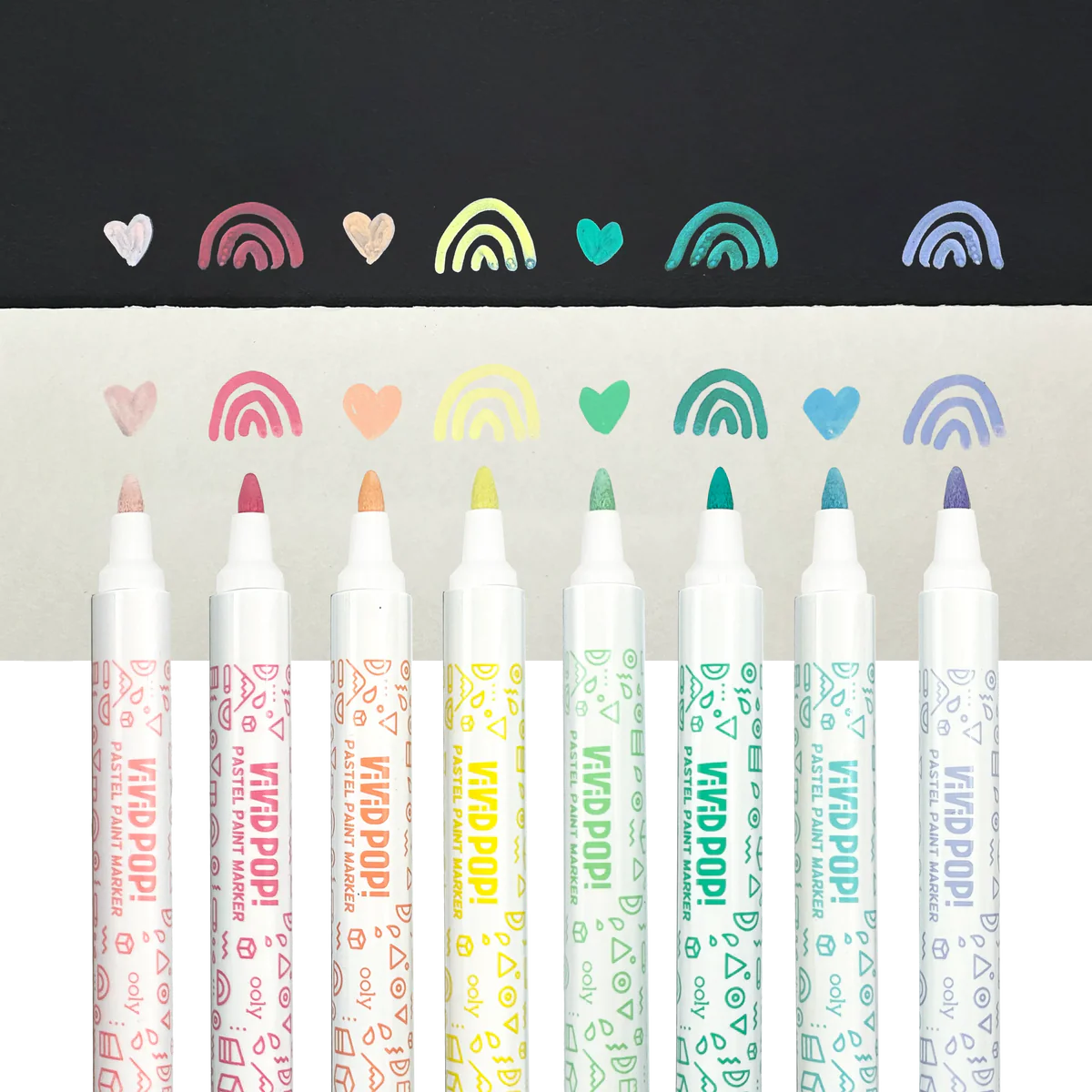 Vivid Pop! Water Based Paint Markers - Pastel - Set of 8 - Ooly