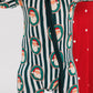 Green Santa Claus Lane Zipper Romper