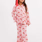 Pink Santa Claus Lane Girls' Long Sleeve Ruffle Flare Set