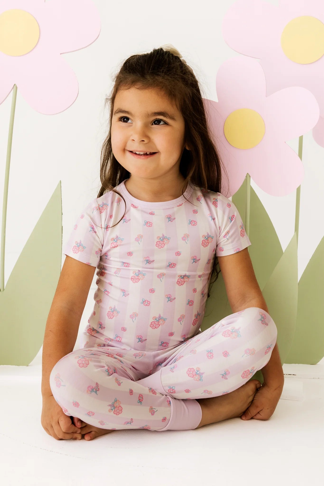 Purple Harper Short Sleeve Two Piece Set - In My Jammers