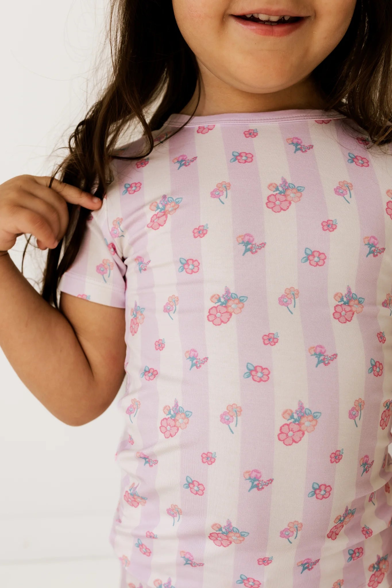 Purple Harper Short Sleeve Two Piece Set - In My Jammers