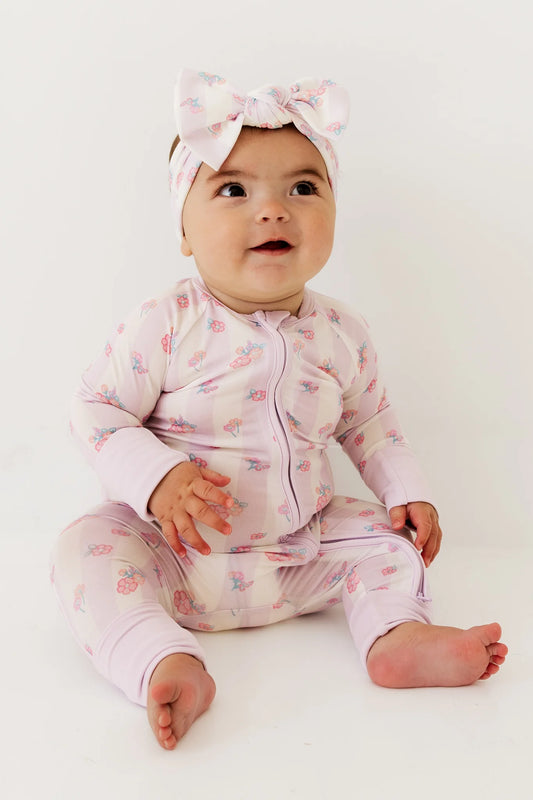 Purple Harper Zipper Romper - In My Jammers