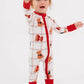 Cozy Christmas Bears Zipper Romper