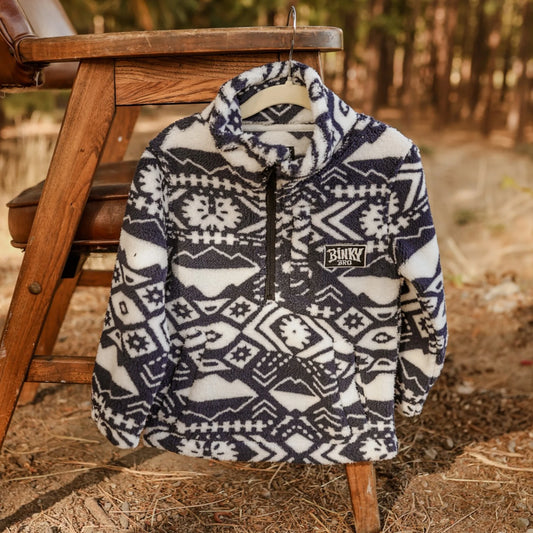 BinkyBro Kids Fleece Parallel: Navy - BinkyBro
