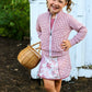 Zip Up Skort Set- Floral Gingham 3 Piece Set
