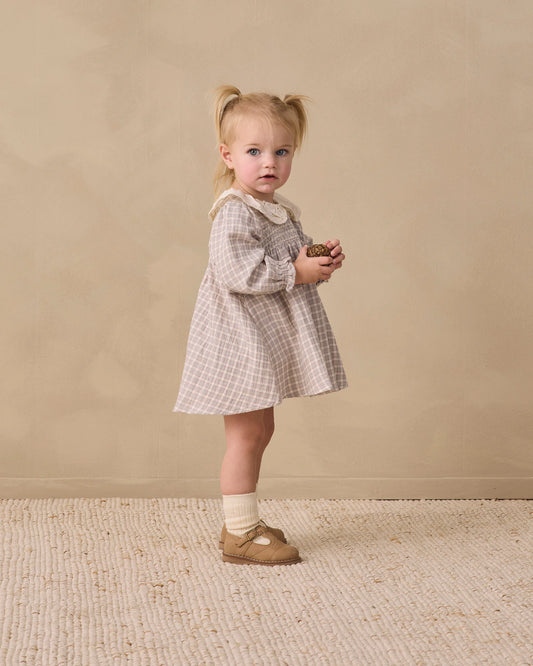 Callie Dress Blue Gingham - Quincy Mae