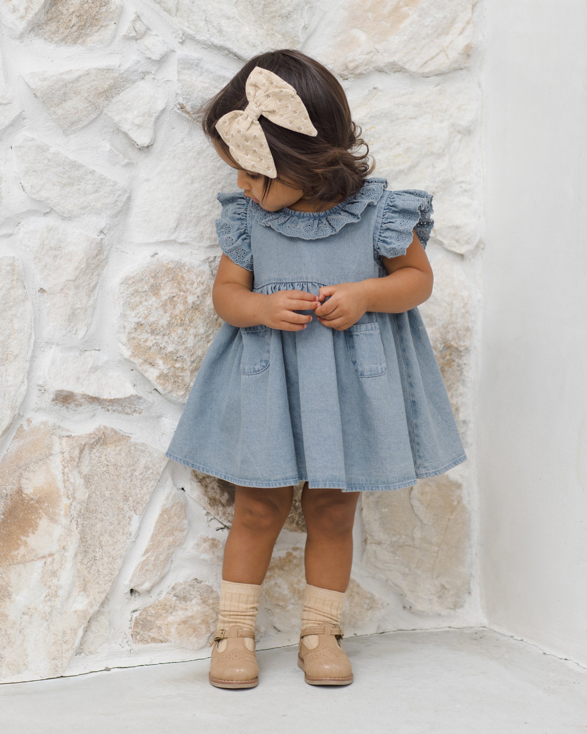 Sophie Dress || Chambray - Baby Sweet Pea's Boutique
