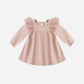 LONG SLEEVE FLUTTER DRESS || ROSE