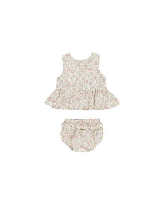 Sleeveless Peplum Set || Bloom - Quincy Mae