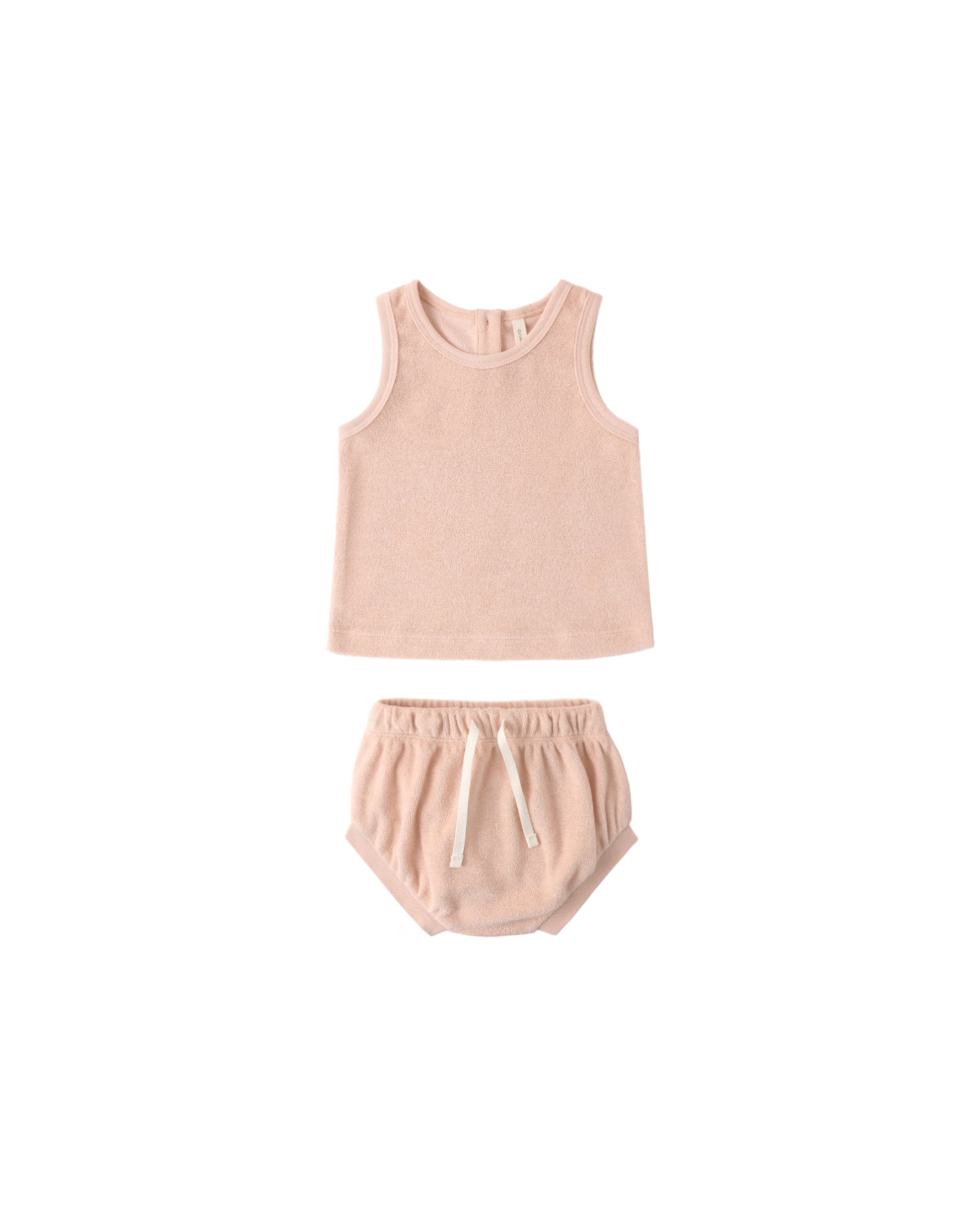 Terry Tank + Short Set || Melon - Quincy Mae