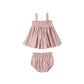 Mae Smocked Top + Bloomer Set || Mauve - Baby Sweet Pea's Boutique