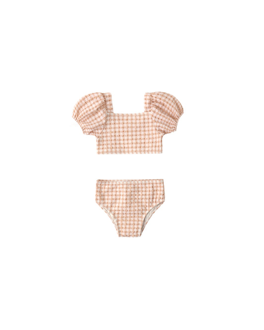 Zippy Two-Piece || Melon Check - Baby Sweet Pea's Boutique
