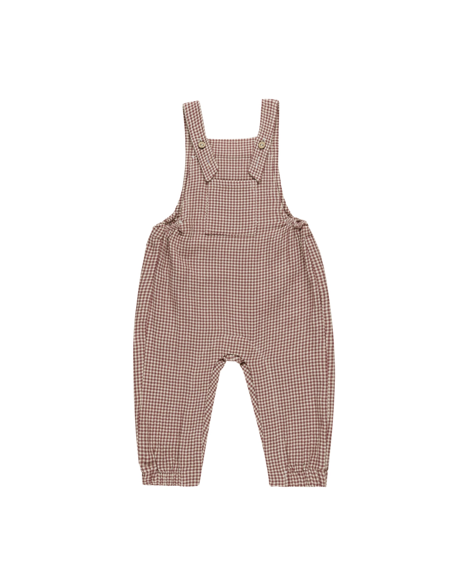 Baby Overall || Plum Gingham - Quincy Mae