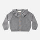 Ruffle Collar Cardigan Heathered Slate