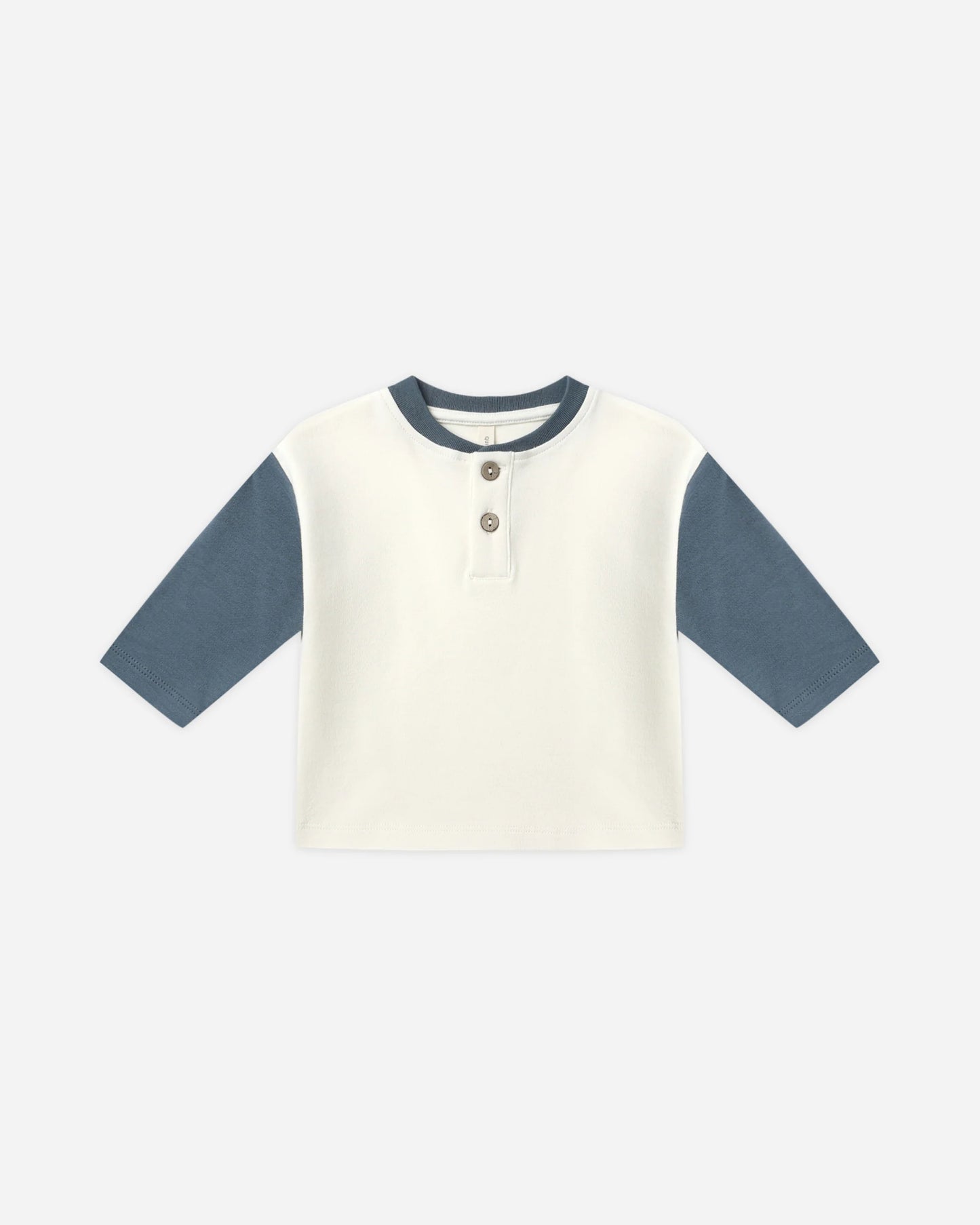 Long Sleeve Henley Tee || Ocean