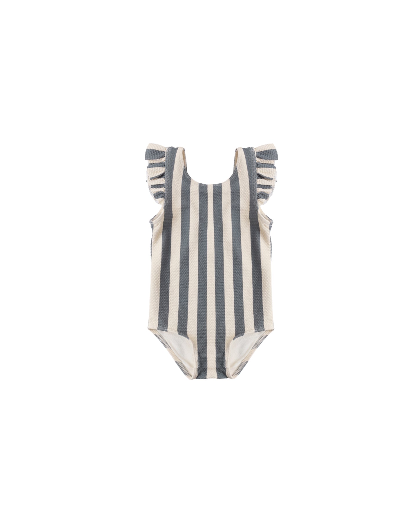 Scoop Back One-Piece Swimsuit || Retro Ocean Stripe - Quincy Mae