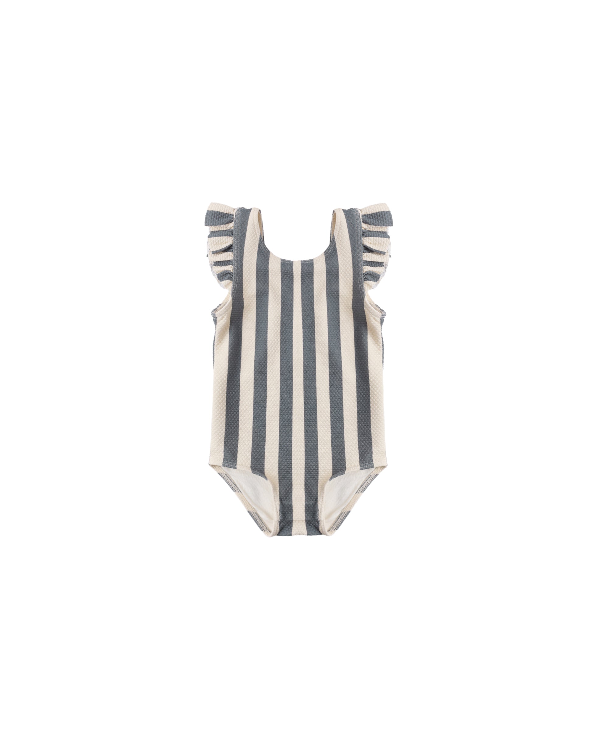 Scoop Back One-Piece Swimsuit || Retro Ocean Stripe - Quincy Mae