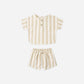 Woven Boxy Top + Short Set Summer Stripe
