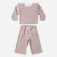 Ruffle Cozy Set Mulberry Stripe