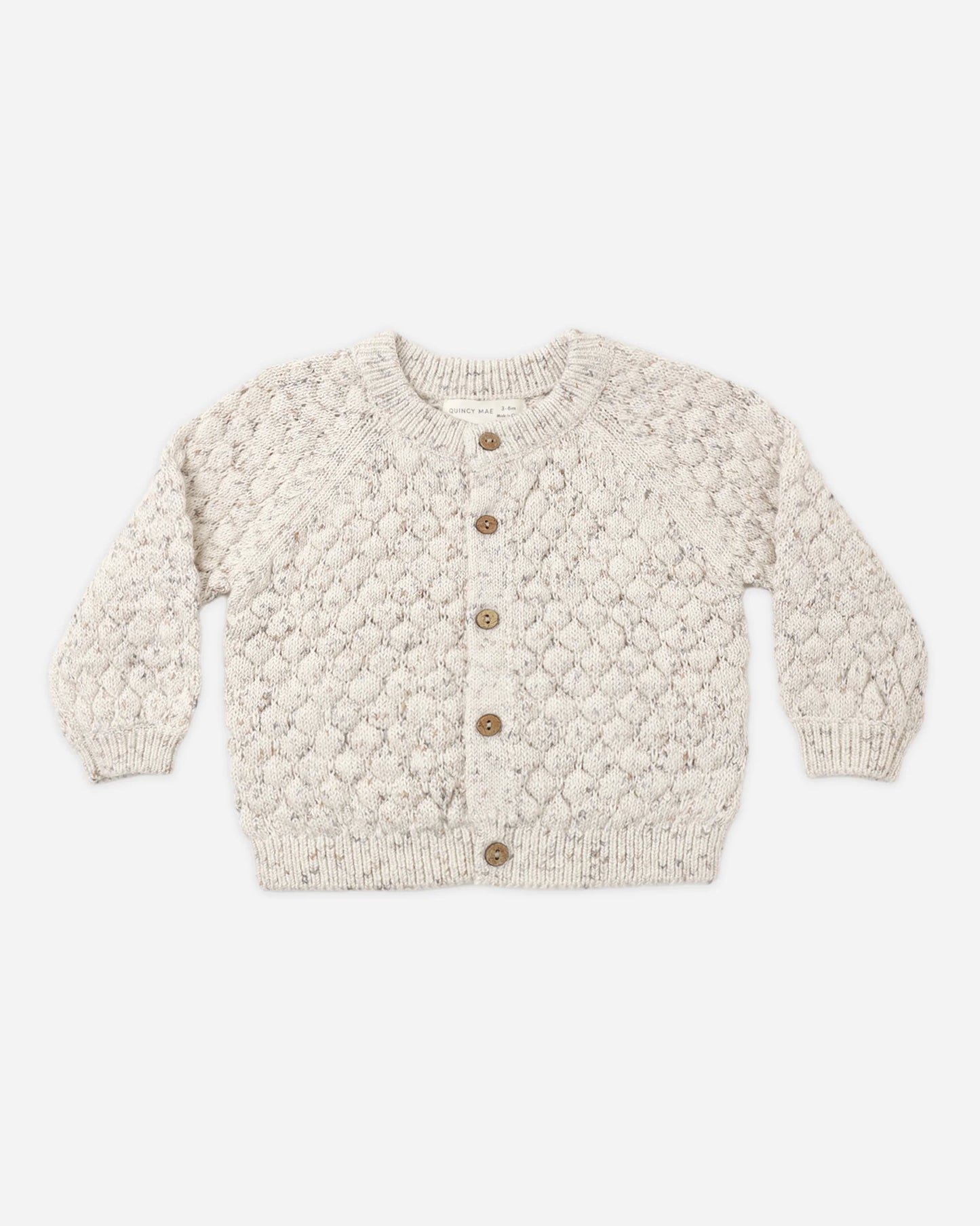 Bubble Knit Cardigan Natural Confetti