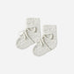 Knit Booties || Heathered Blue