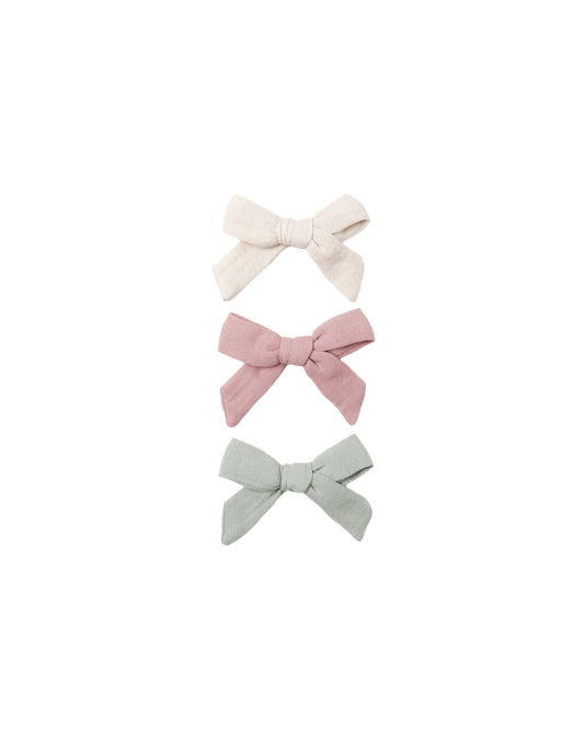 Set Of 3 || Natural, Mauve, Sage - Baby Sweet Pea's Boutique
