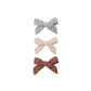 Bow W. Clip, Set Of 3 || Sky, Blush, Poppy - Quincy Mae