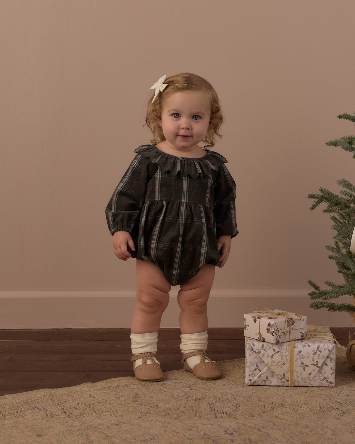 Freya Romper Holiday Plaid