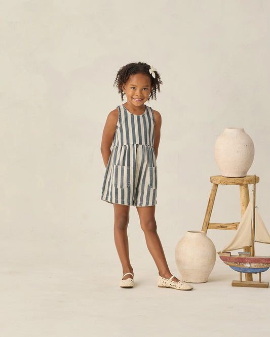 Dani Romper Navy Stripe