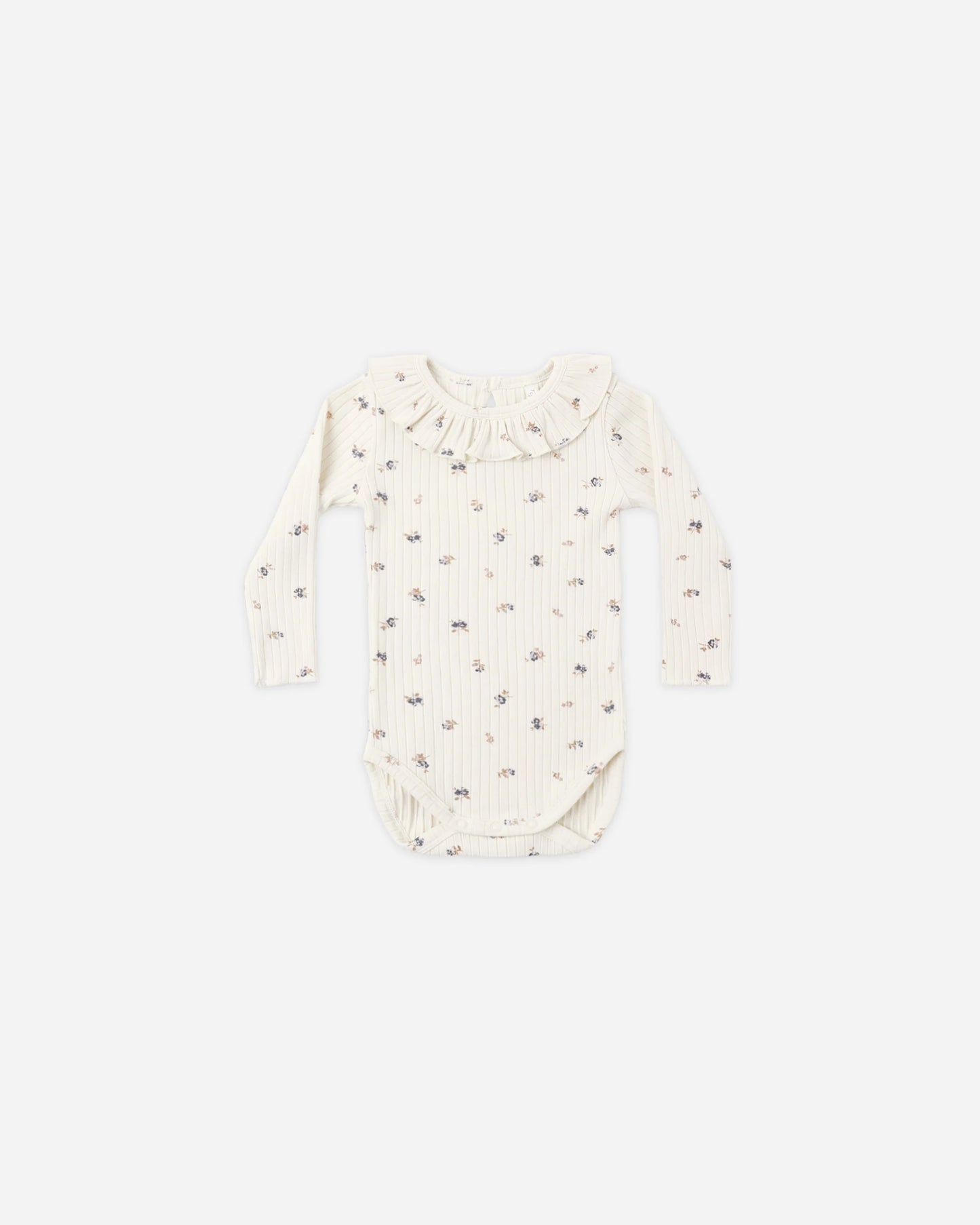 Ruffle Collar Bodysuit Natural Ditsy