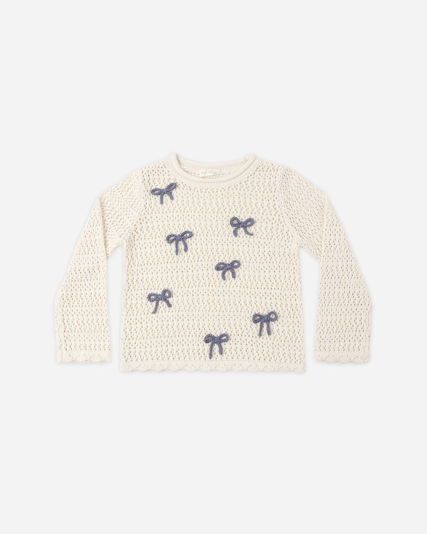 Crochet Knit Pullover || Bows - Baby Sweet Pea's Boutique