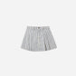Pleated Denim Skirt || Railroad Stripe