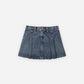 Pleated Denim Skirt Indigo