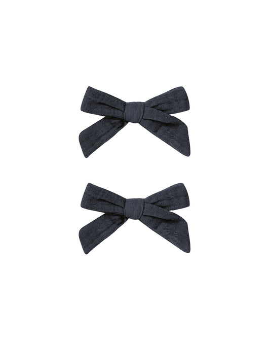 Bows, Set Of 2 | Navy
