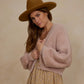 Fuzzy Cardigan | Blush