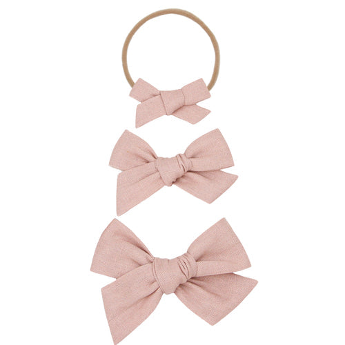 Classic Bow - Rose Petite Headband