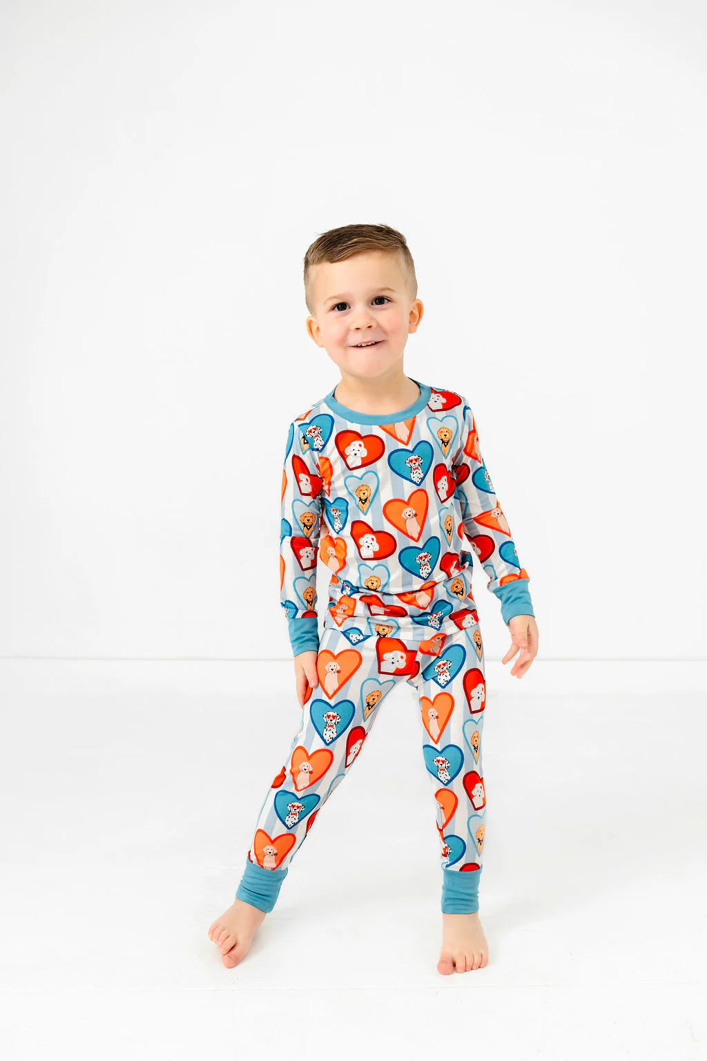 Blue Fur-Ever Valentine Two Piece Set - In My Jammers