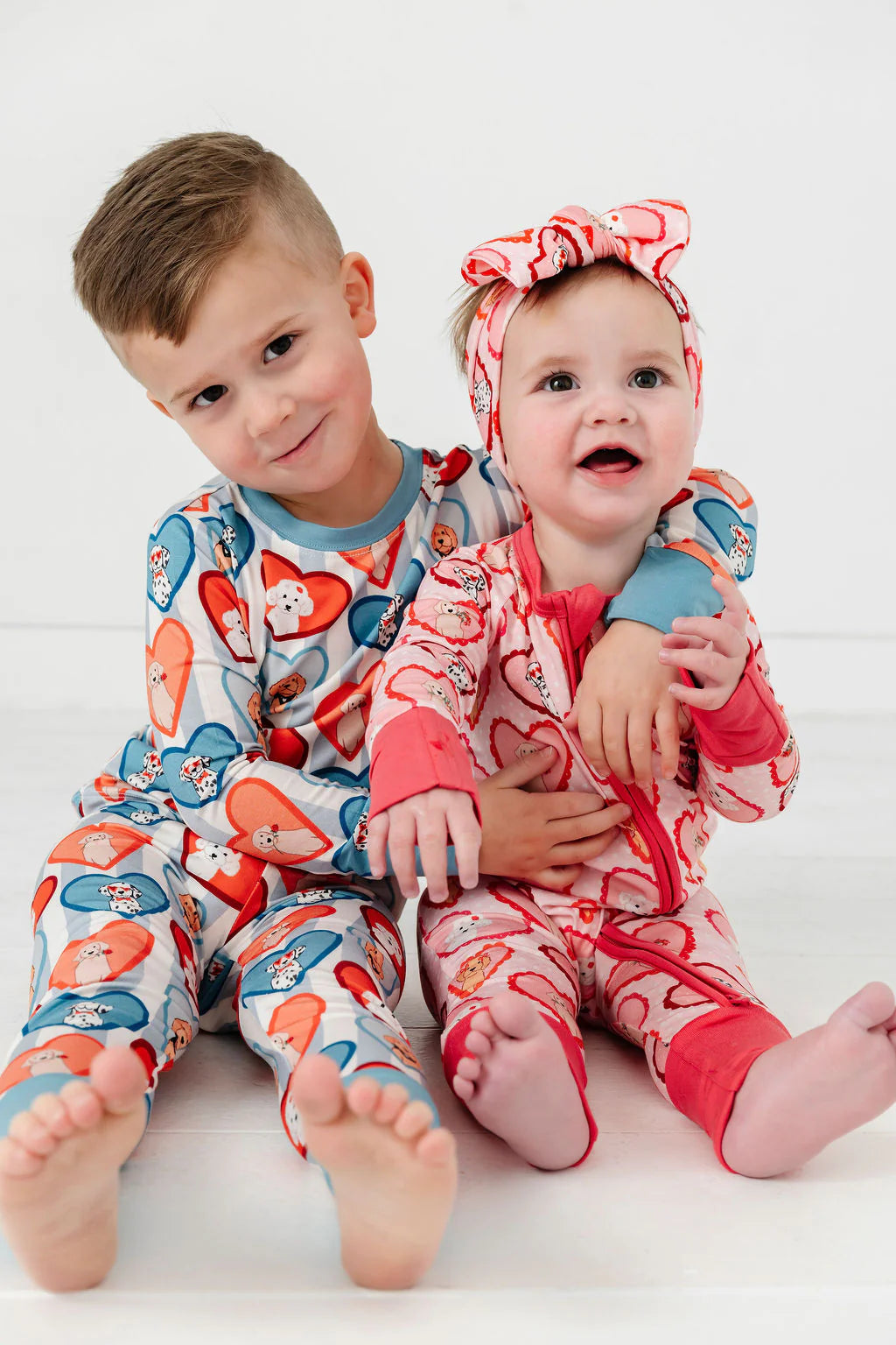 Pink Fur-Ever Valentine Zipper Romper - In My Jammers