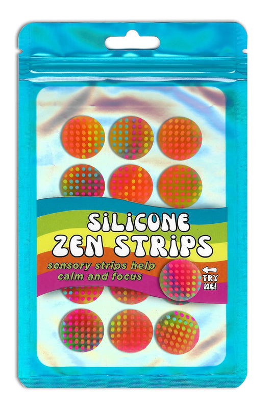 Silicone Mini Zen Dots, Neon, Textured Fidget Strips