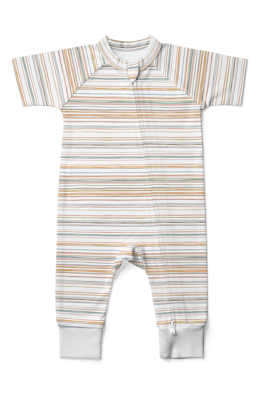 Zipper Onepiece- Boardwalk Stripe