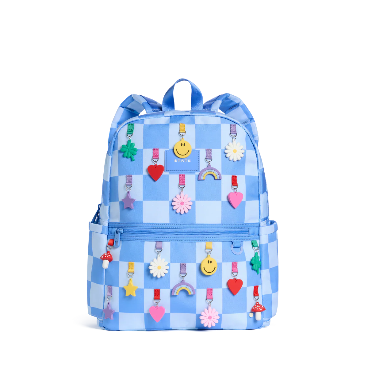 Kane Double Pocket Backpack -Charms Blue Checkerboard