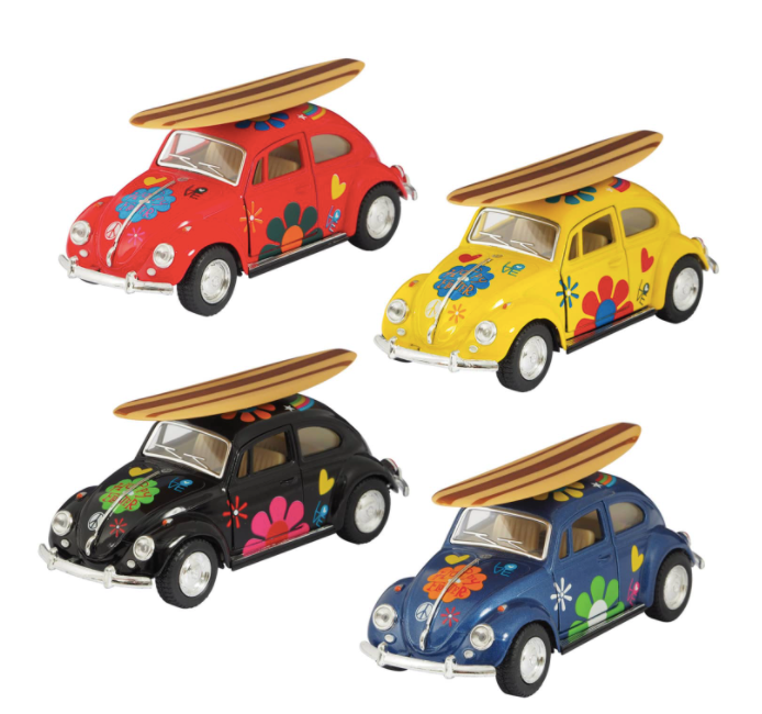 DIECAST 1967 BEETLE WITH SURFBOARD