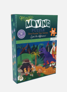 50 pcs Magic Moving Puzzle - Dinosaur - Floss & Rock