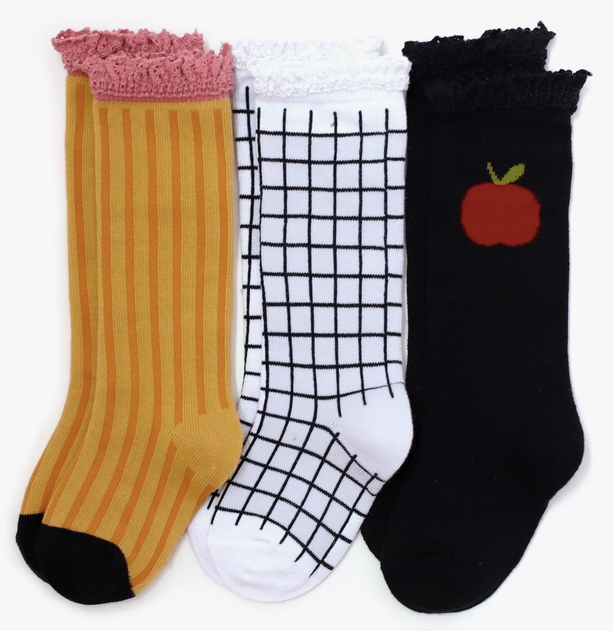 Back To School Knee High Sock 3-Pack - Little Stocking Company
