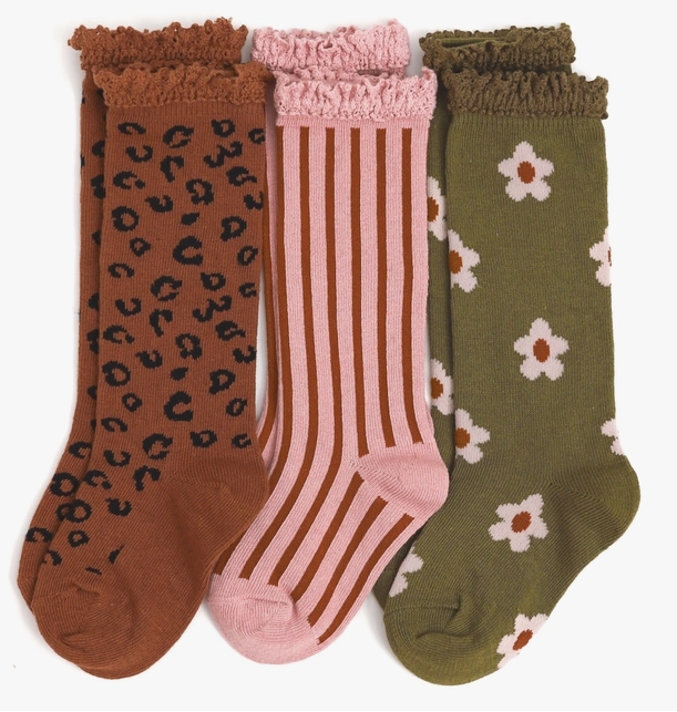 Wild Child Knee High Sock 3-Pack - Little Stocking Company