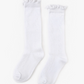 White Fancy Lace Top Knee High Socks - Little Stocking Company