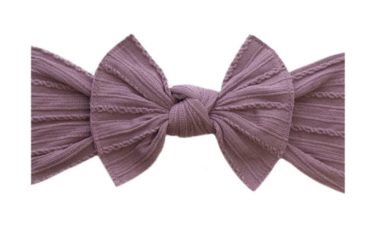 CABLE KNIT KNOT: lilac - Baby Bling